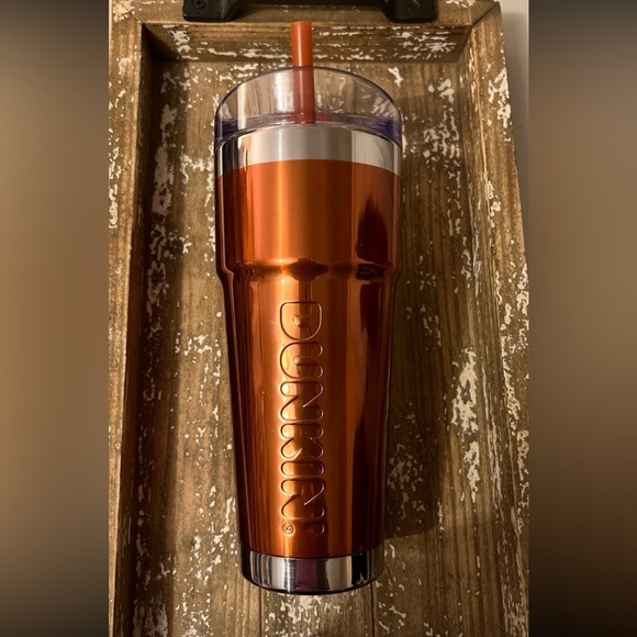 DUNKIN DONUTS 24 Oz Insulated Stainless Steel Travel Tumbler Mug COPPER 2023 - Picture 1 of 5